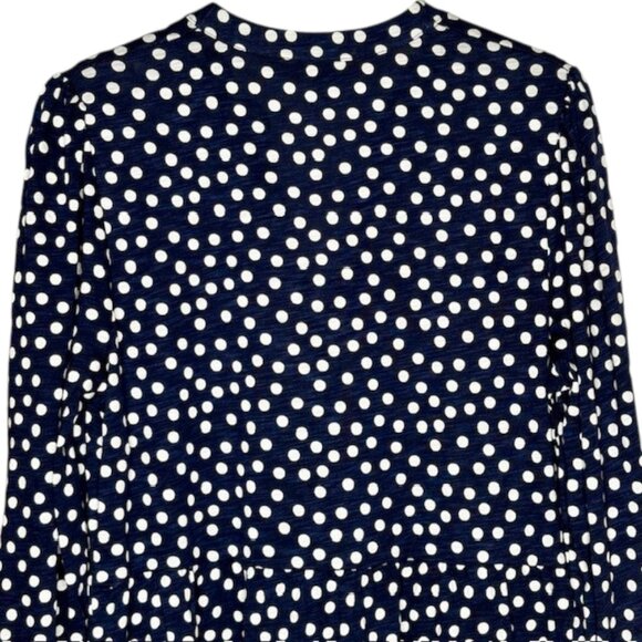 Boden Naomi Relaxed Jersey Dress - French Navy/Abstract Dot 10L - Picture 8 of 10